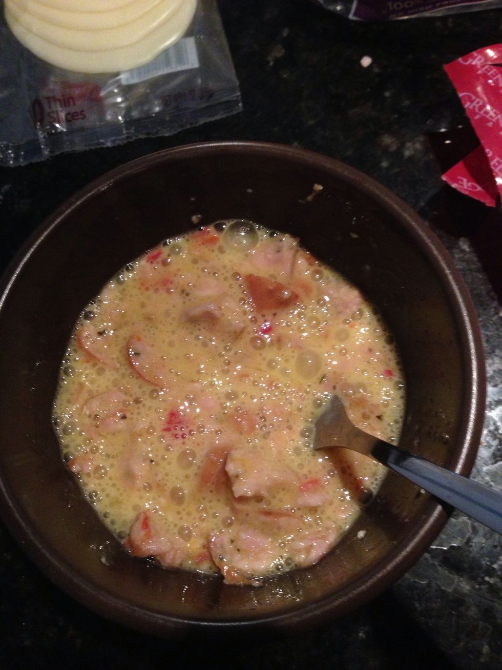 Use a fork to mix it all together to form your batter