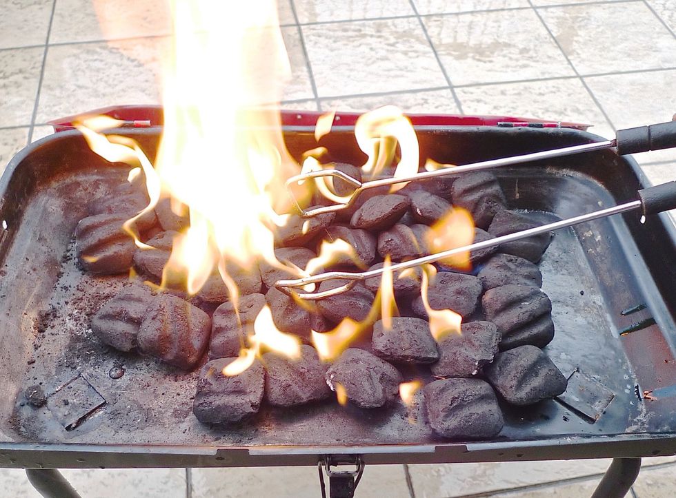 Use a grilling tong to even out the heat.
