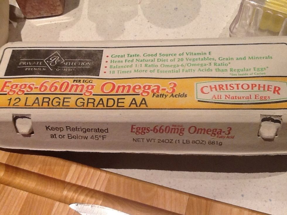 Use a high omega 3 egg. These are from a Kroger store called Fry's.