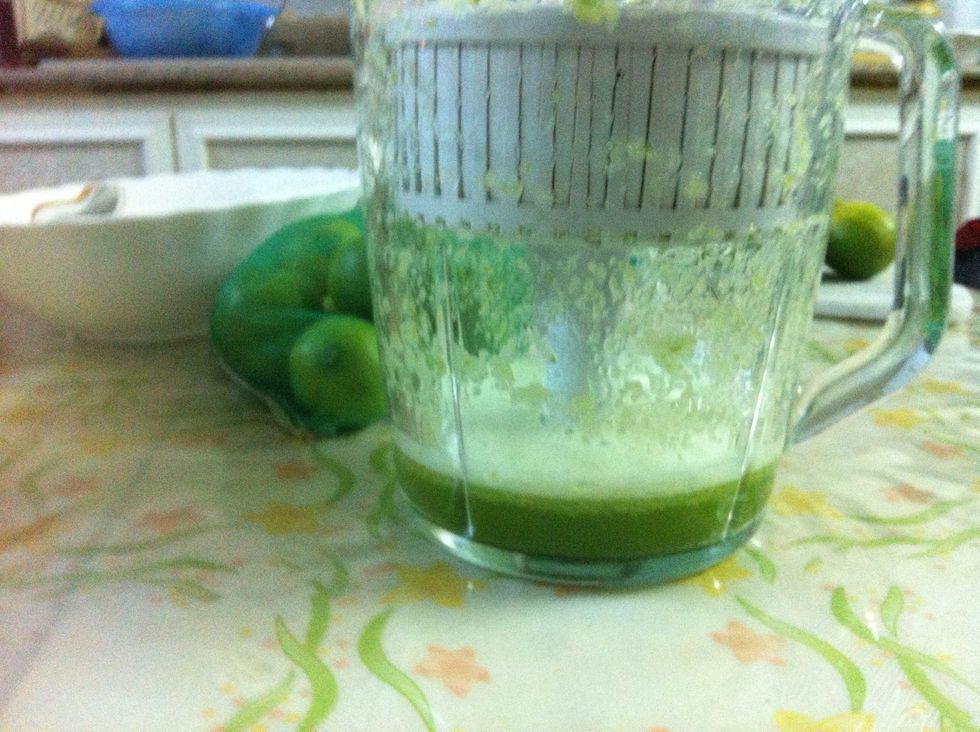 Use a juice extractor to extract the juice out of the cucumbers, you will need 1 cup of cucumber juice