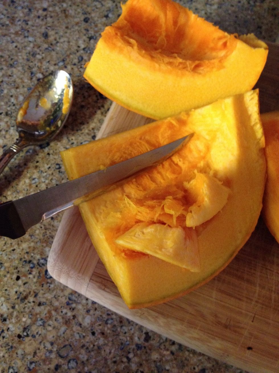 Use a knife and scrape/cut all the guts off..
