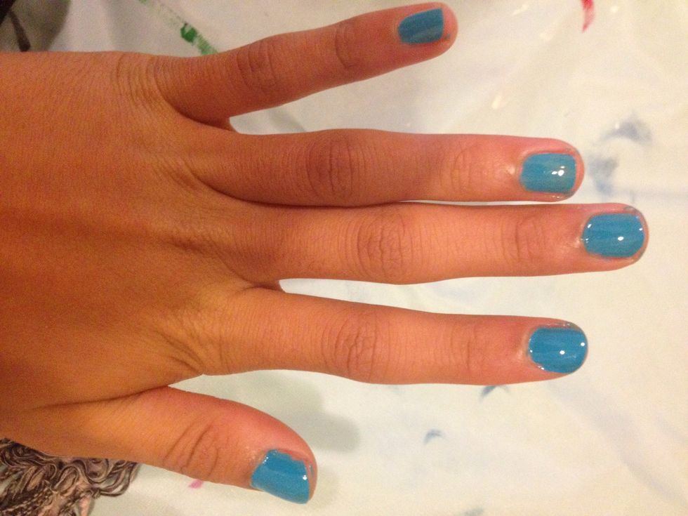 Use a Light blue basecoat