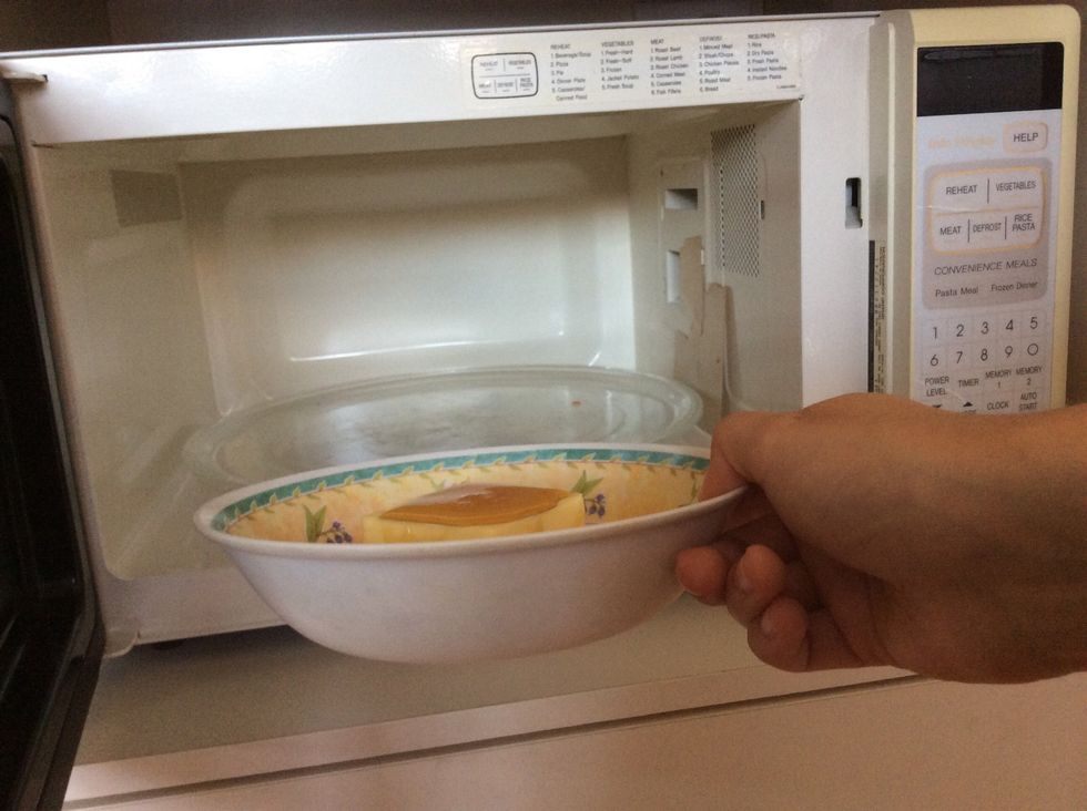 Use a microwave to melt the butter and golden syrup. This will take about 30 seconds