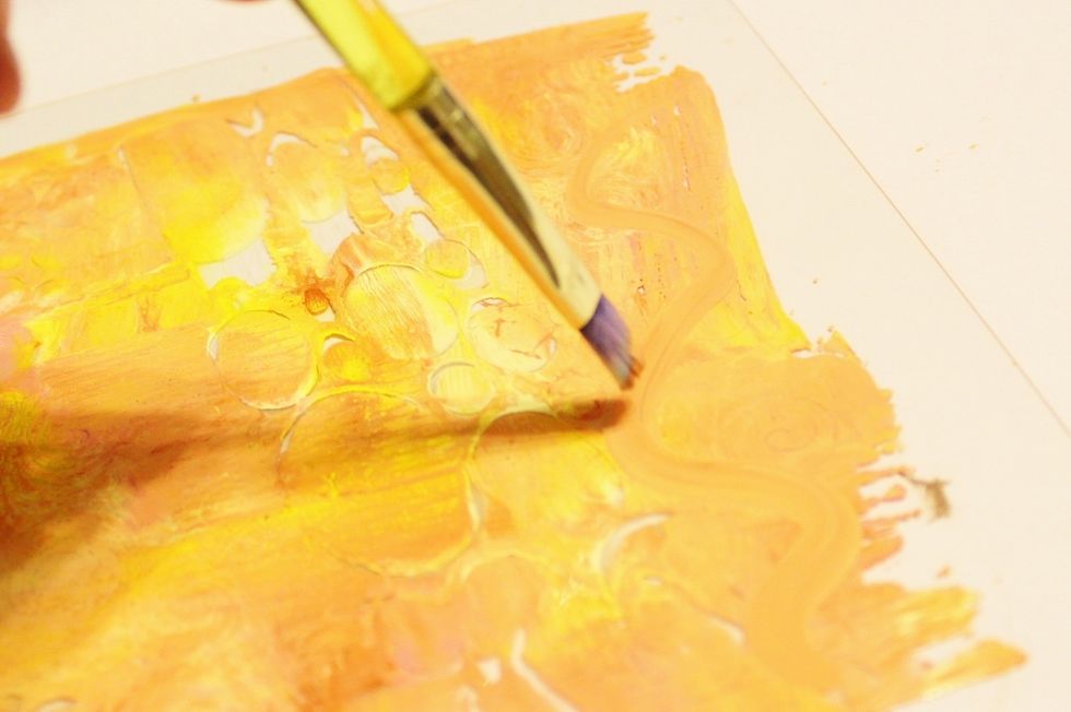 use a paintbrush to add hand drawn accents on Plate...