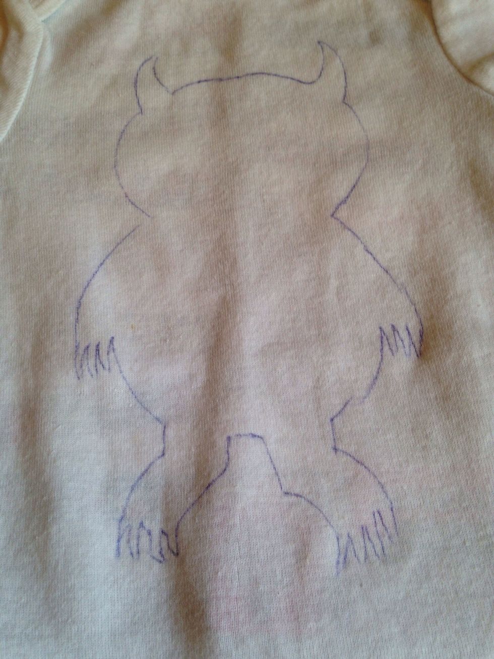 Use a pen to lightly draw or trace your pattern.