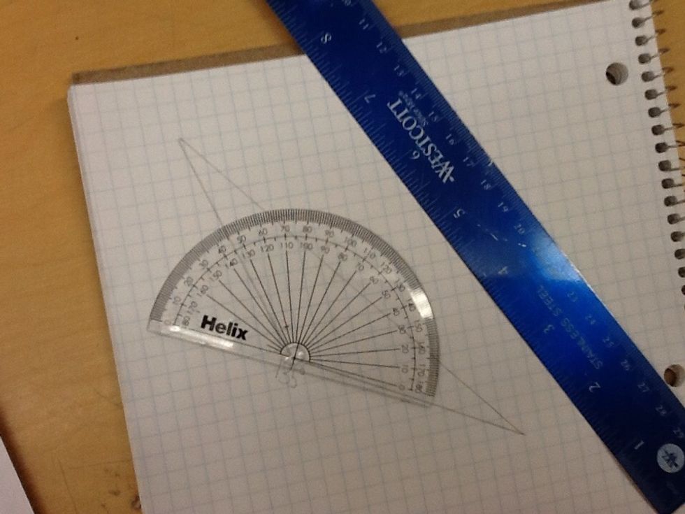 Use a protractor to measure the angles in degrees