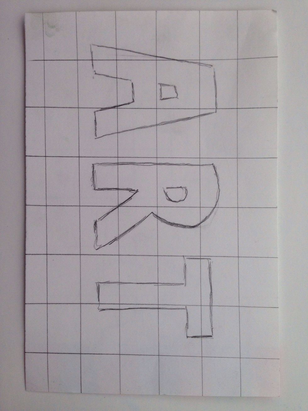 Use a ruler to draw vertical lines across the entire paper.