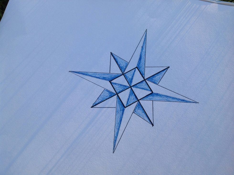 Use a ruler to make the lines as straight as possible. Be careful not to smudge the black lines with your fingers.