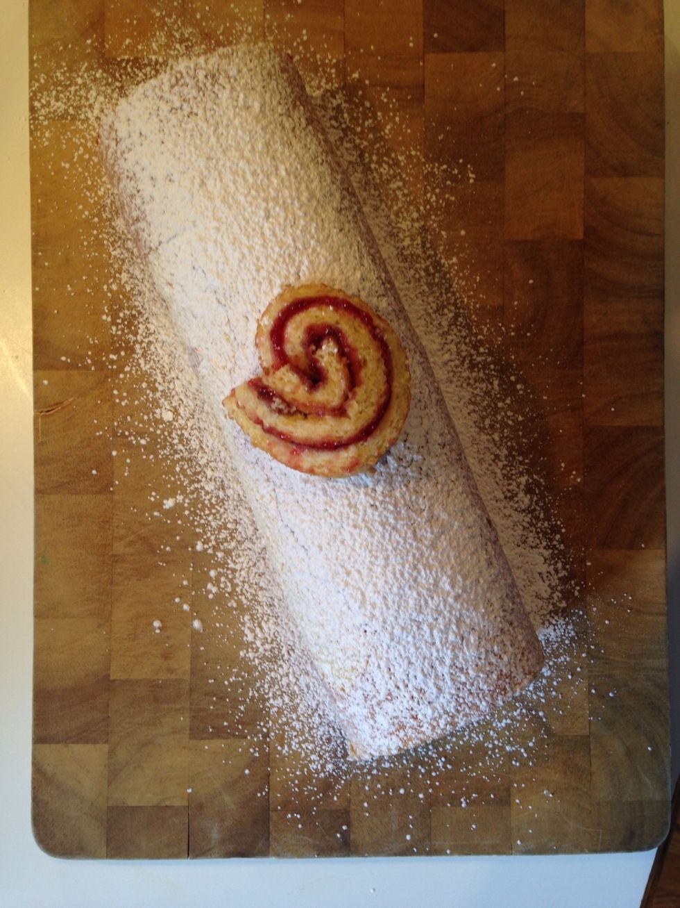 Use a serrated knife to cut off the ends. I eat one to test the product\ud83d\ude09 The other I use to garnish the top!