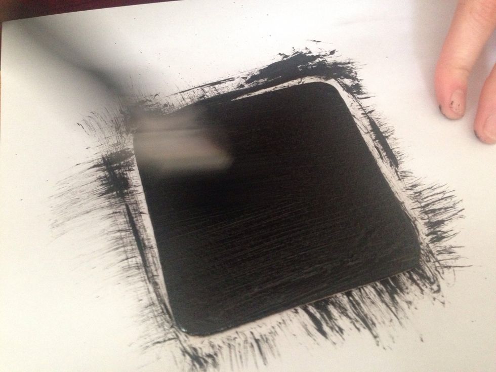 Use a sheet of paper beneath the mat to protect your work surface.