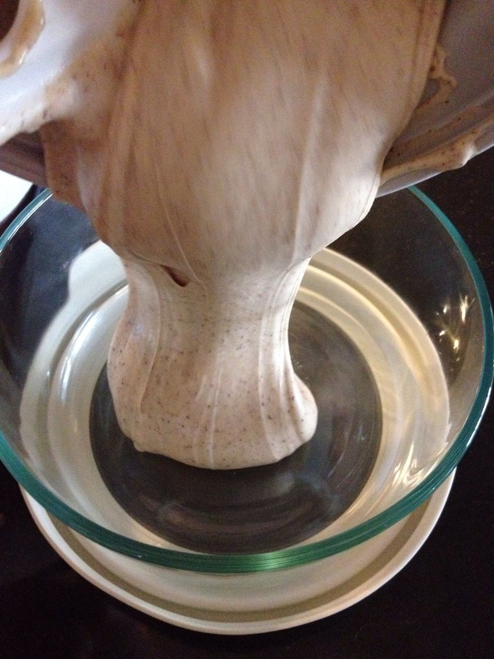 Use a spatula to transfer the ice cream into a freezable container.