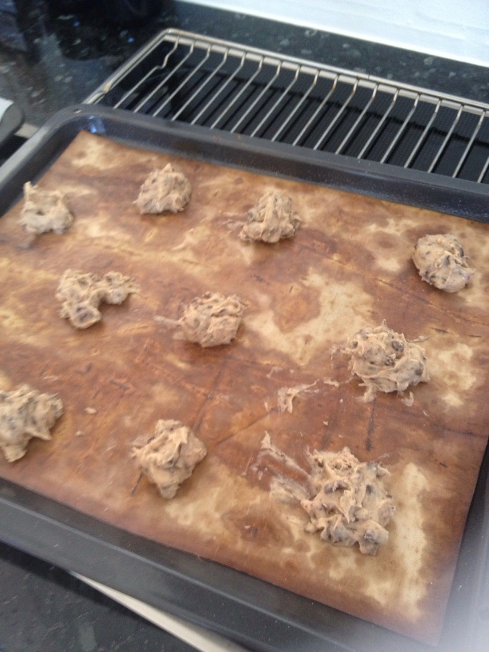 Use a spoon and make small blots?