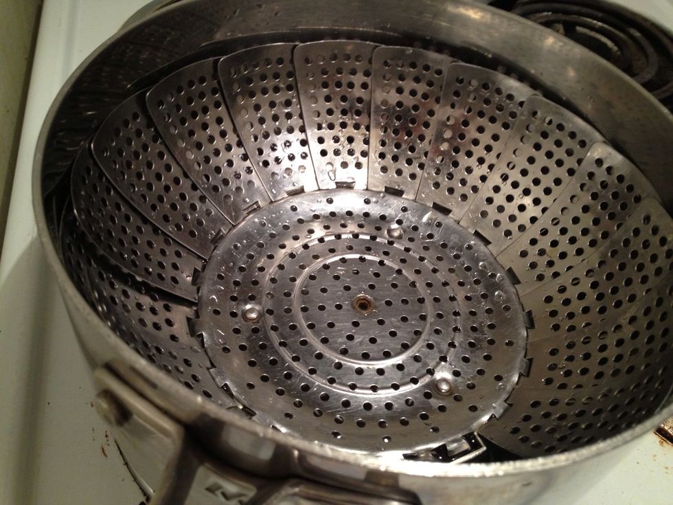 Use a steamer basket if you have one to steam the asparagus.  Put an inch of water in A small pot With the steamer basket in it and put in on high heat.