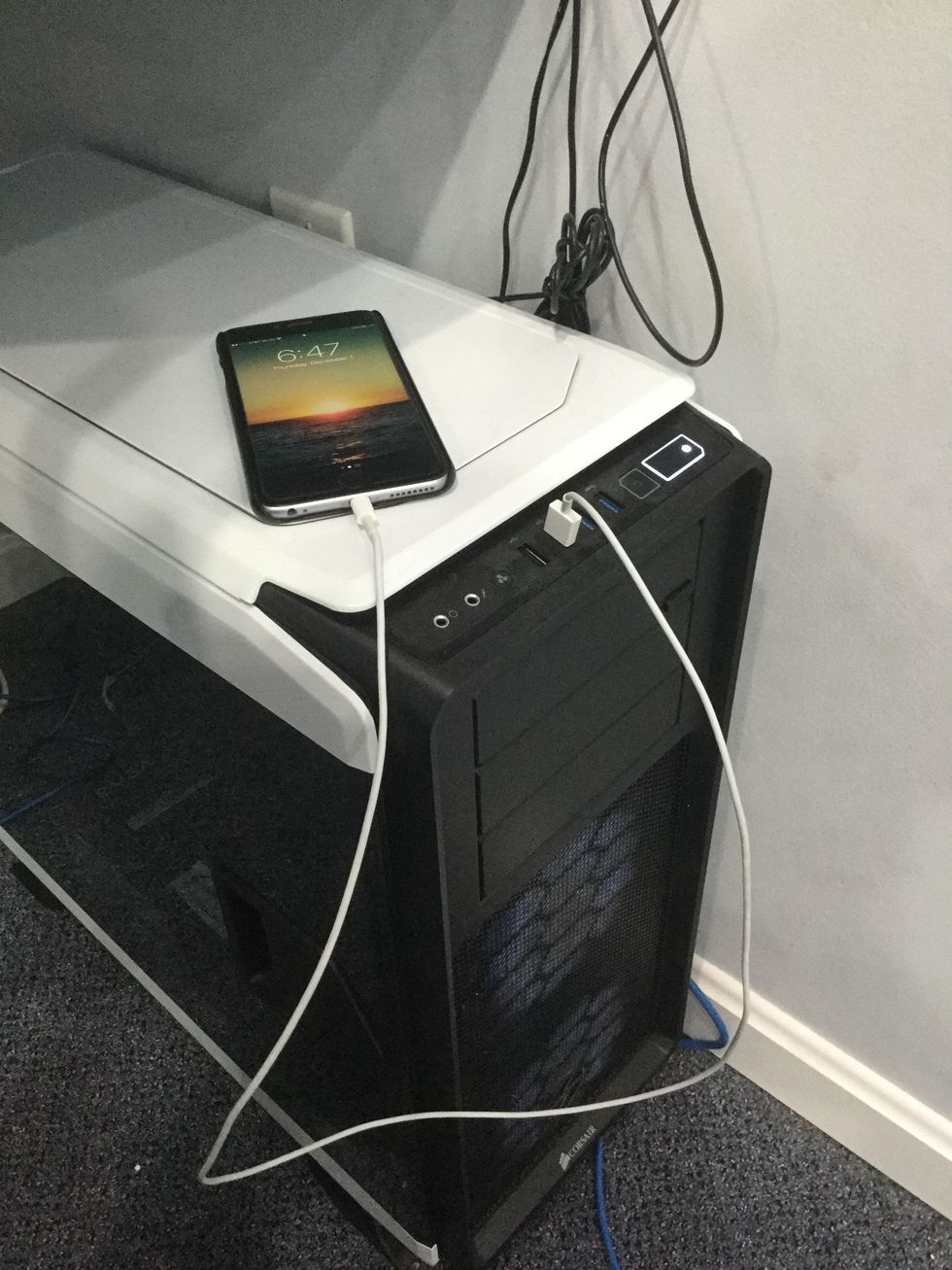 Use a USB cable to plug the device into your computer