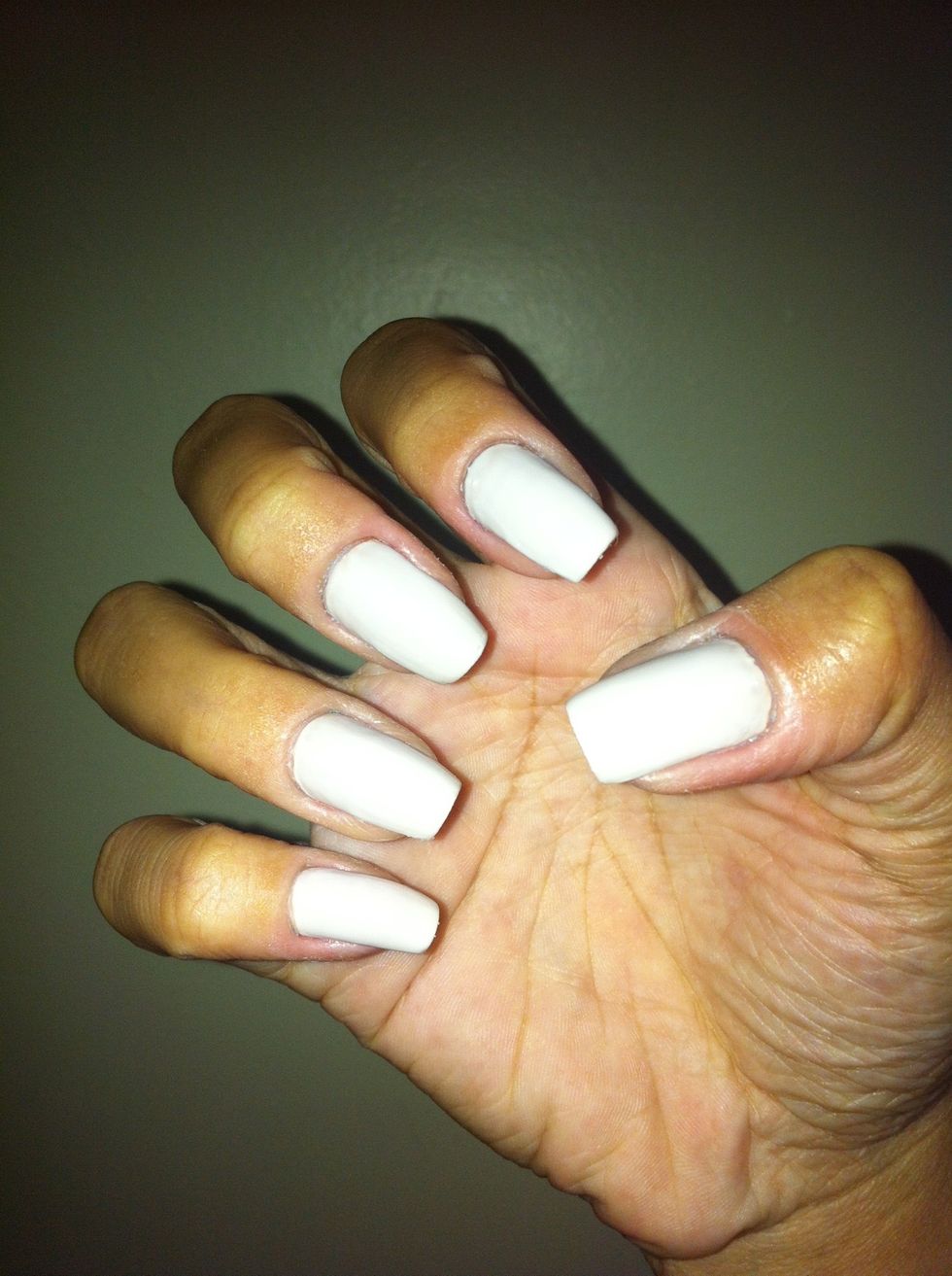 Use a white nail polish for the first step