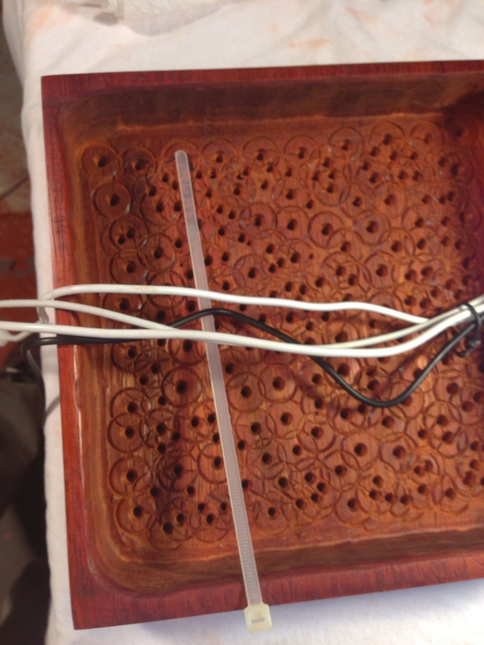 Use a zip tie to manage the cables don't over tighten.