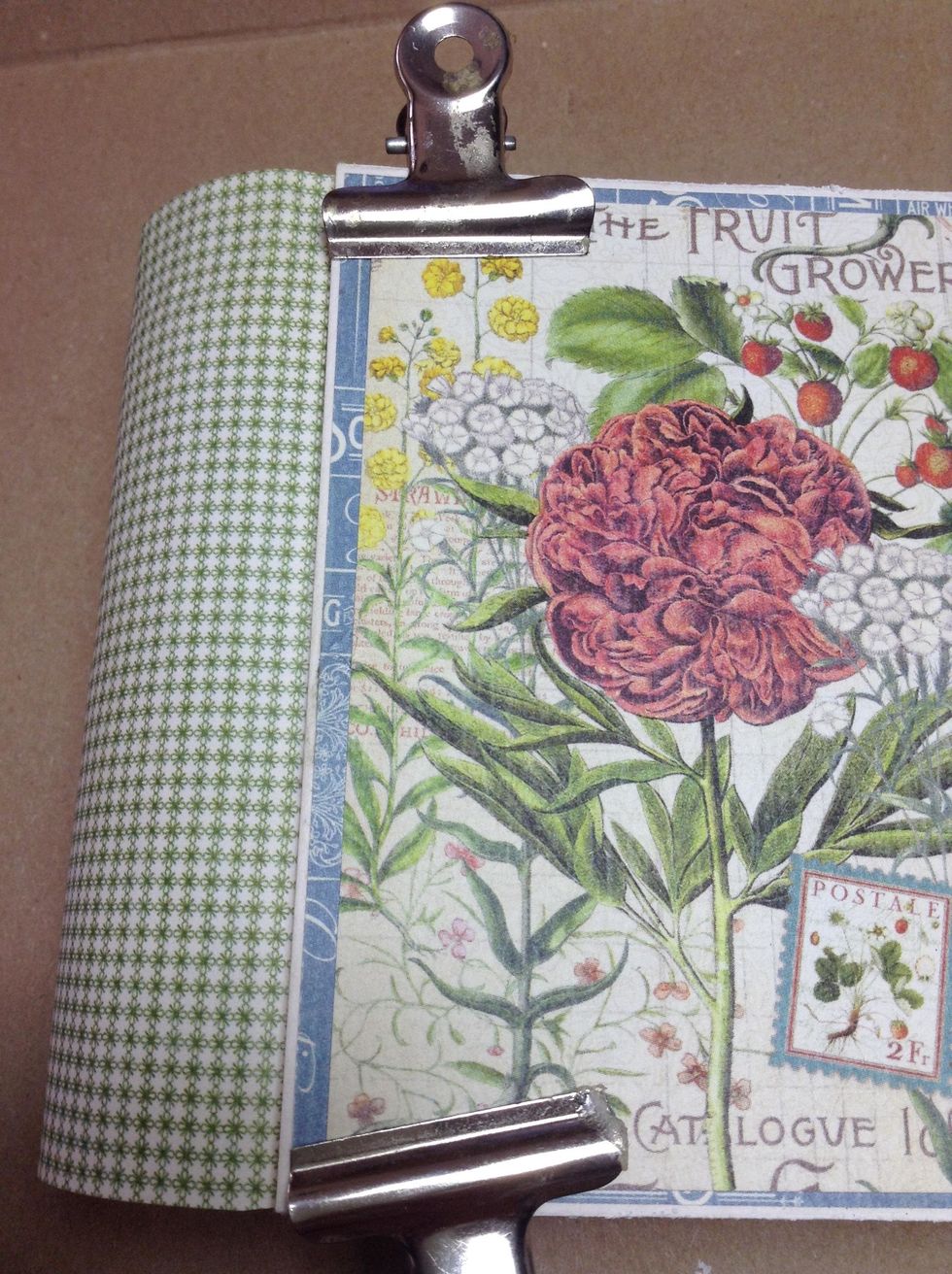 Use adhesive to adhere each cover to the curve spine. (I have used a strong glue)