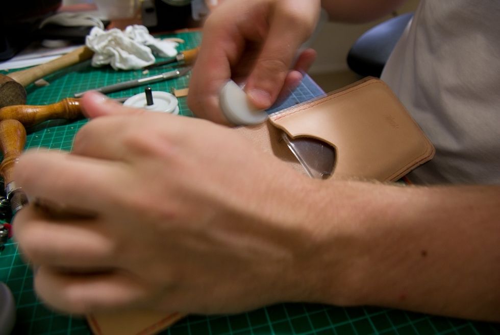 Use an edge slicker to smoothen the edges.