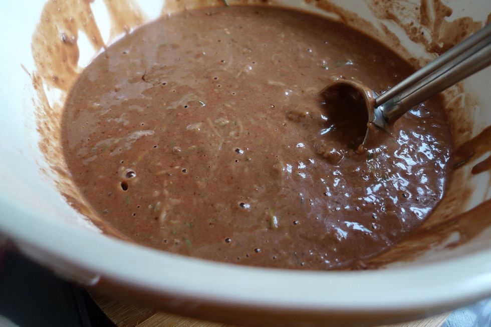 Use an ice-cream scoop to spoon batter into the muffin liners.