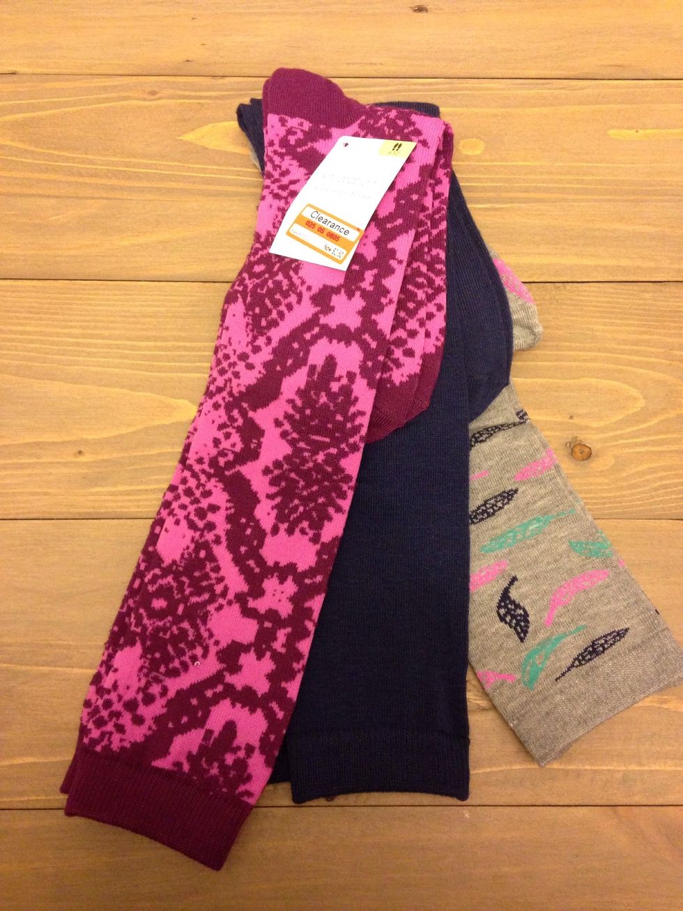 Use an old pair of socks or buy cute ones on clearance at Target. These knee highs were 3 pairs for $2.50!