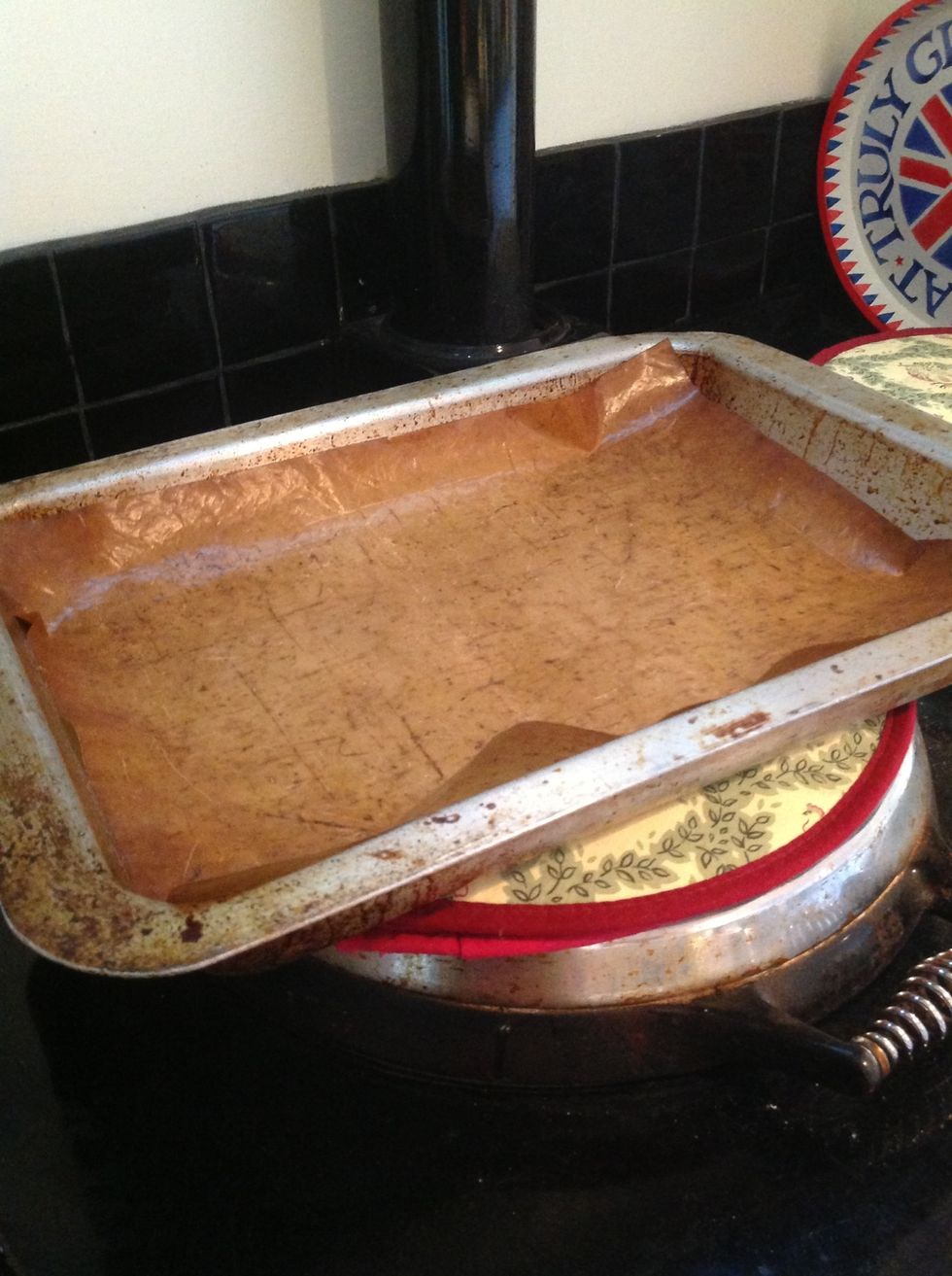 Use butter to grease the tin, or use a magic sheet like i did, they work just the same :)
