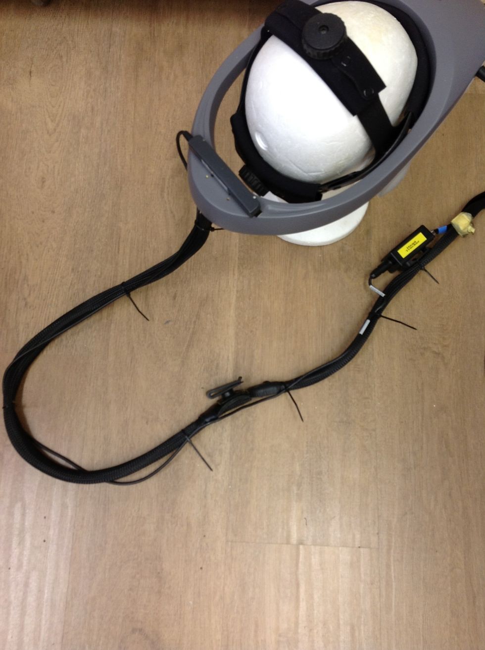 Use cable ties to tidy the cables together and cut the ends off the cable ties