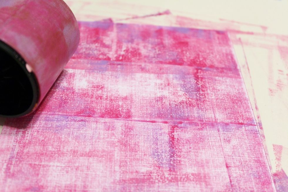 use Color Wheel and excess ink to add another layer to background...