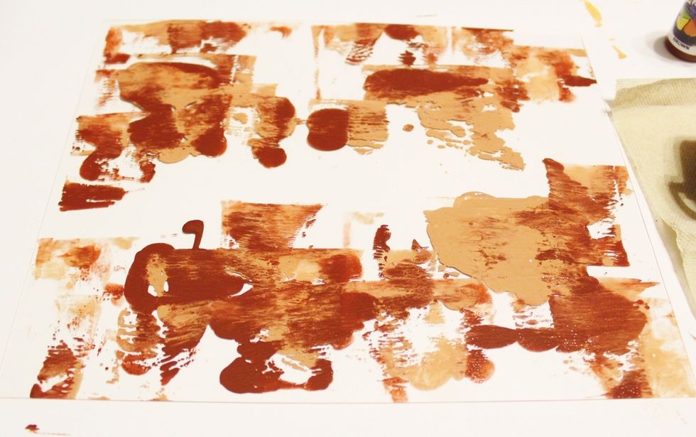 use Color Wheel to spread ink on Plate, but don't cover the entire surface...