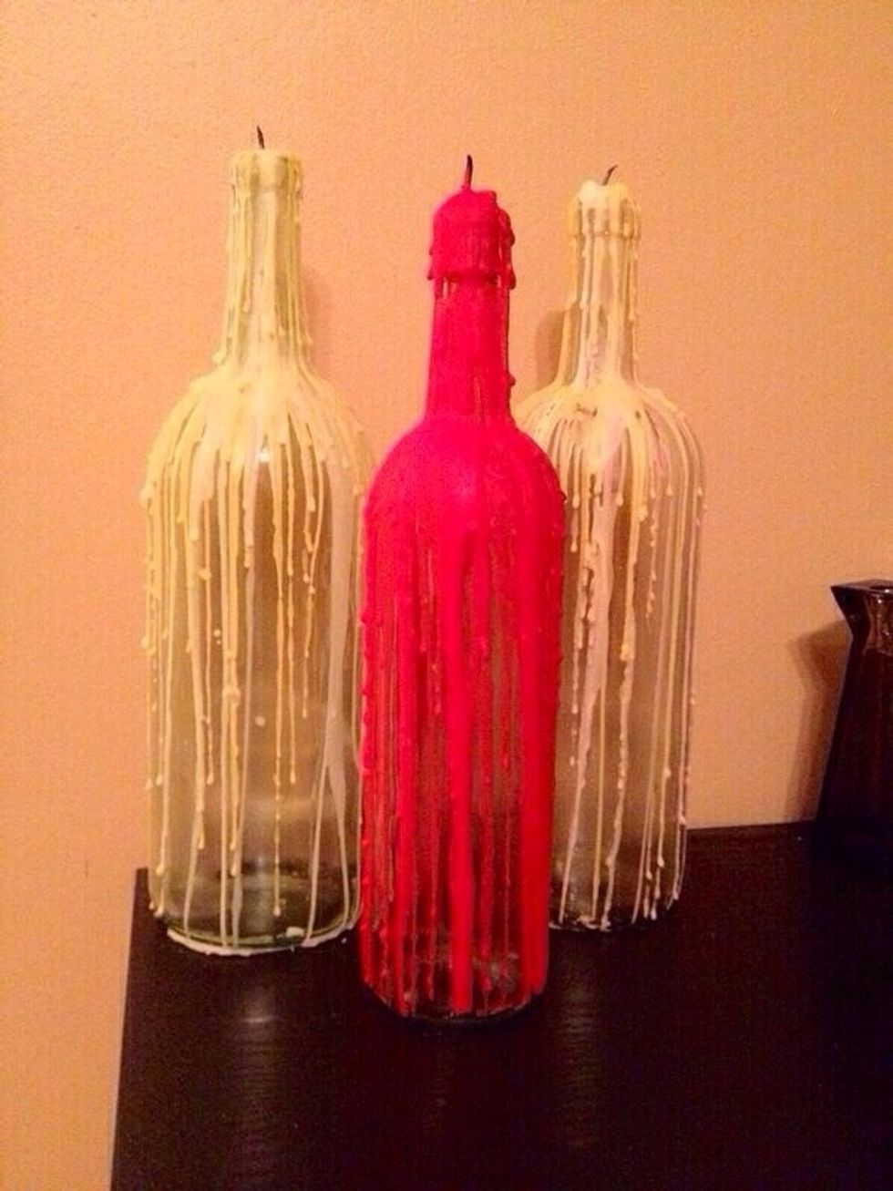 Use colorful melting candles to cover.