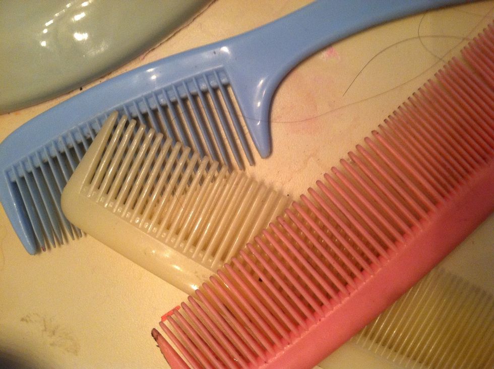 Use combs when you're hair is wet. When it's wet the hair is very stringy. Using a brush will cause split ends. So will combs but it's less damaging.