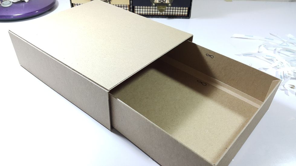 Use connecting strips to form into shape and the 2 sets would be perfect for the mini album and the drawer.