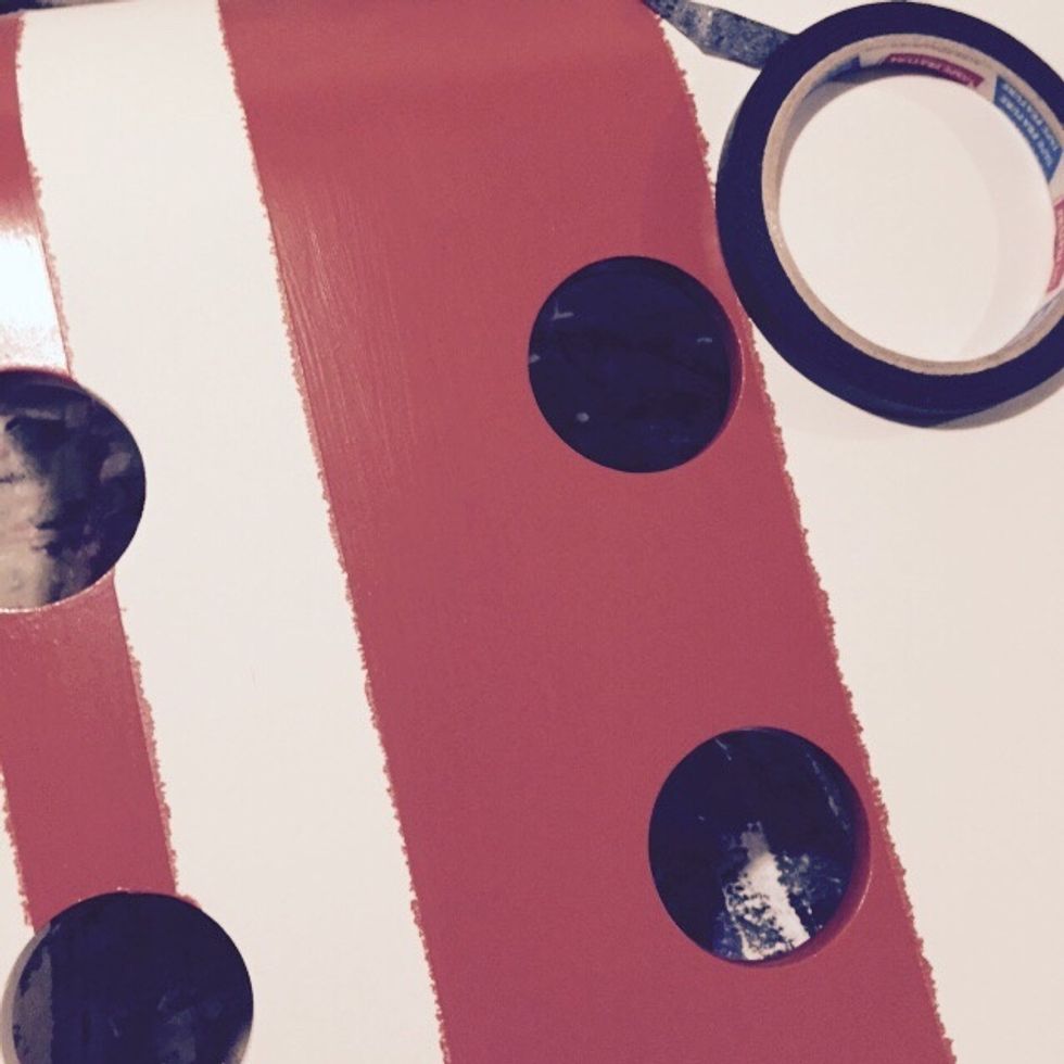 Use craft tape to outline your pattern. Printed tape or #DuctTape would also work.