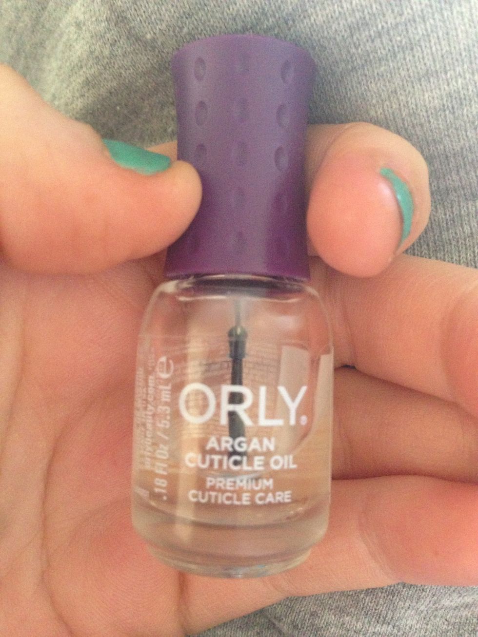Use cuticle oil and apply all over nail, cuticle, and around it!