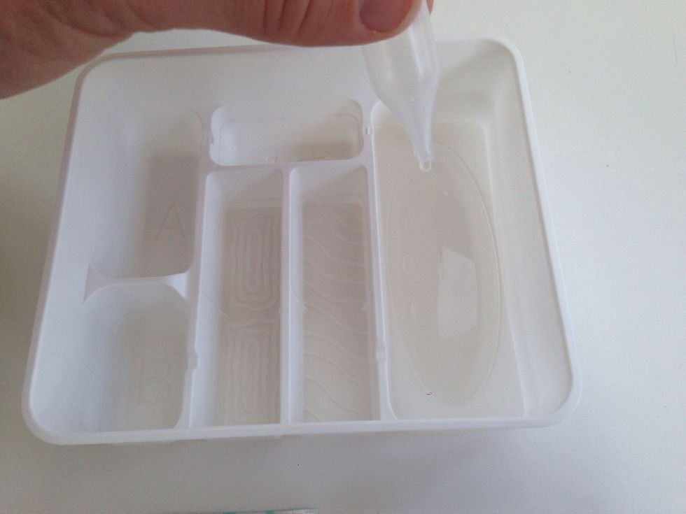 Use Dropper to Fill with Water to the Line on the Oval Part of Tray