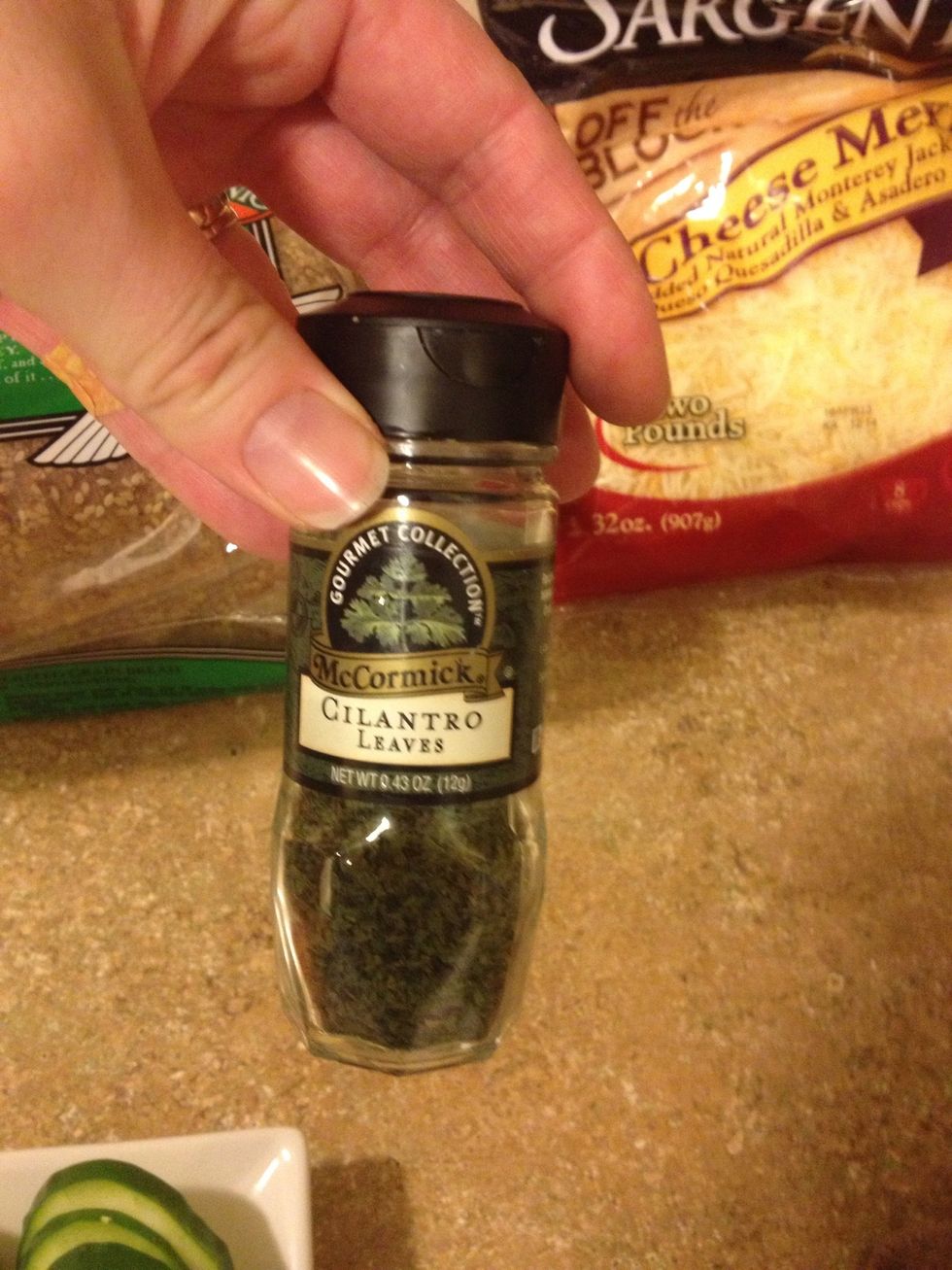 Use either fresh or store bought cilantro