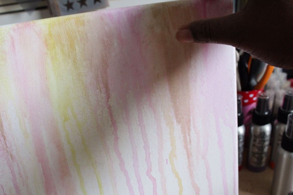 Use finger to blend inks.