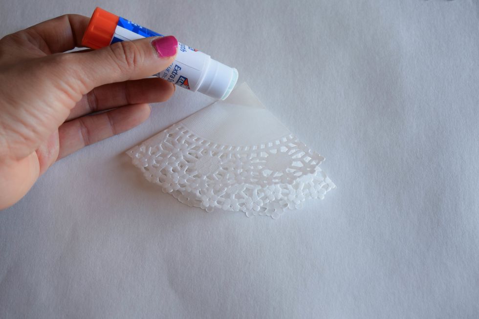 Use glue stick to secure the layers you just folded.