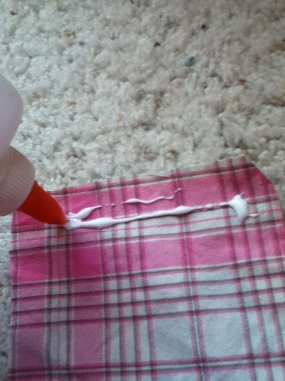 Use glue to keep the edges folded in