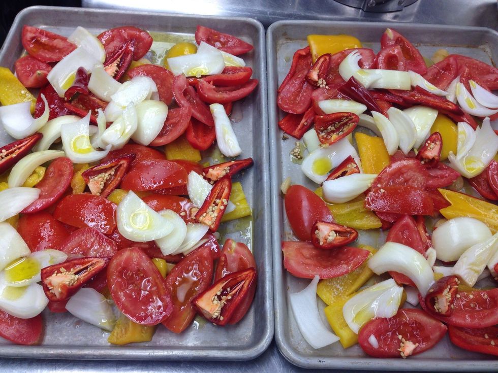 Use hands to evenly coat ingredients.