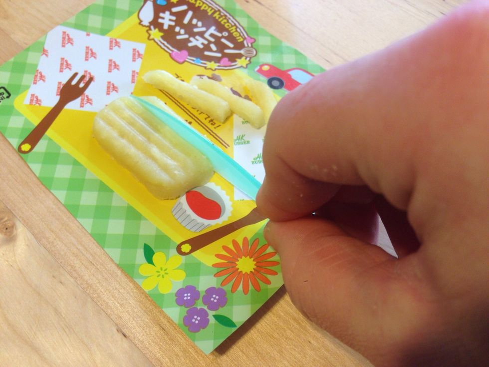 Use included Knife to Cut on the lines-This makes your super cute tiny French fries!!!