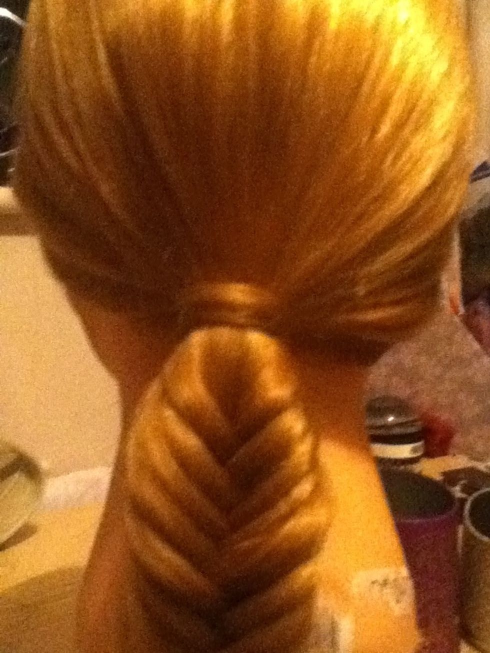 Use it to pin behind the strand so it is secure (use two if you feel it is more secure) Xx