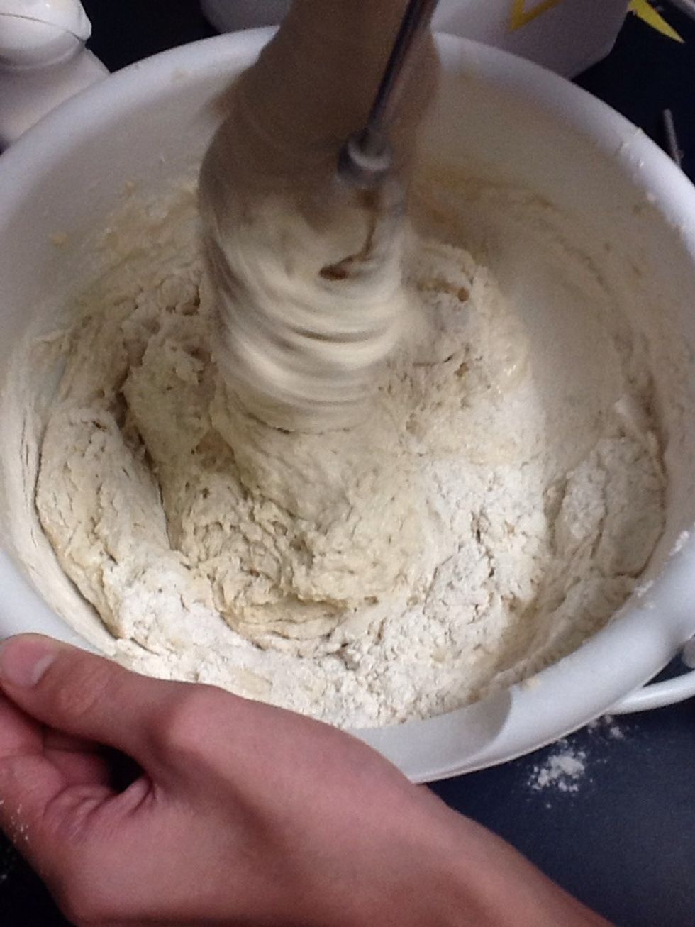 Use just enough flour so the dough leaves the sides of the bowl