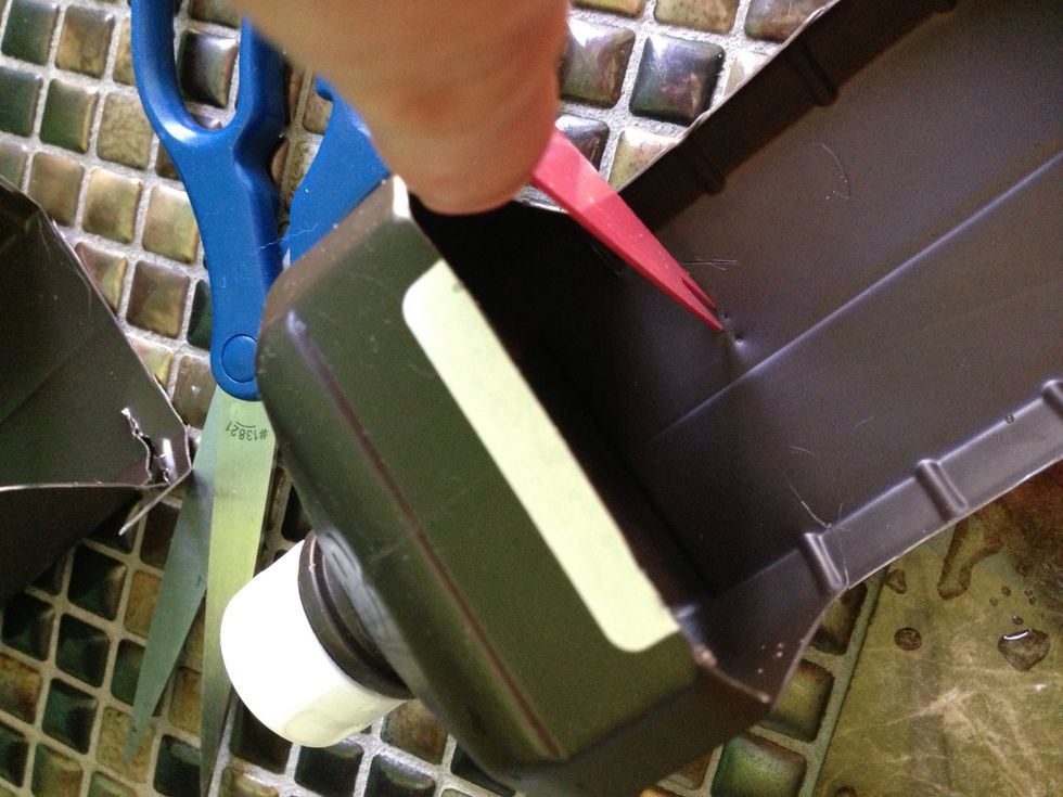 Use knife again to cut the opening.