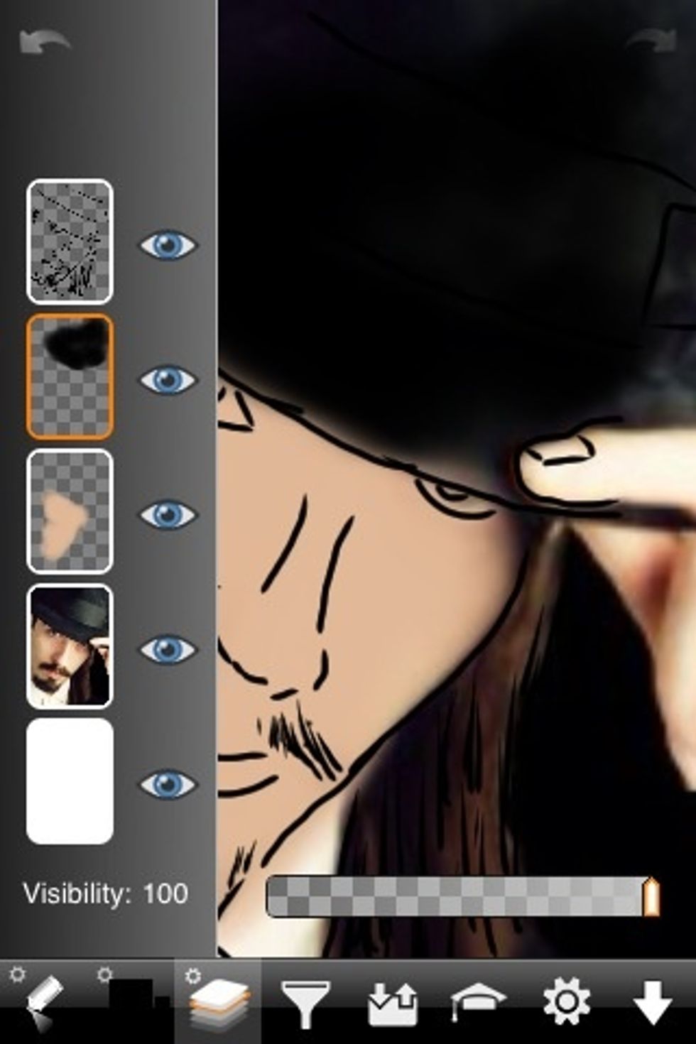 Use layers to aid in coloring. For instance one layer is all the skin. Don't worry about leaving the eyes white. You can whiten them on a new layer above the skin layer.