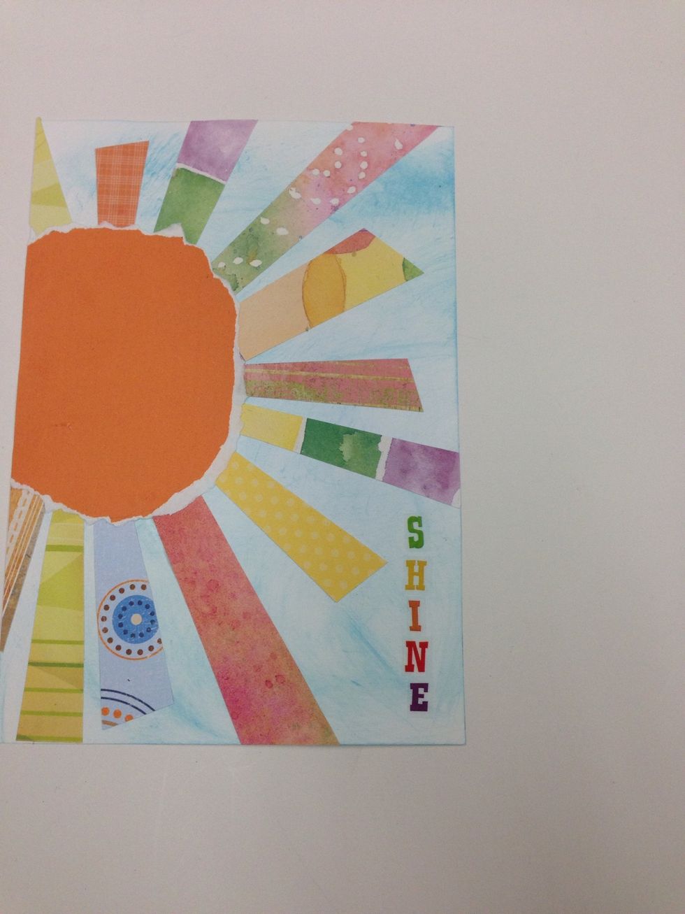 Use letter stickers to add a fun word to the front cover.