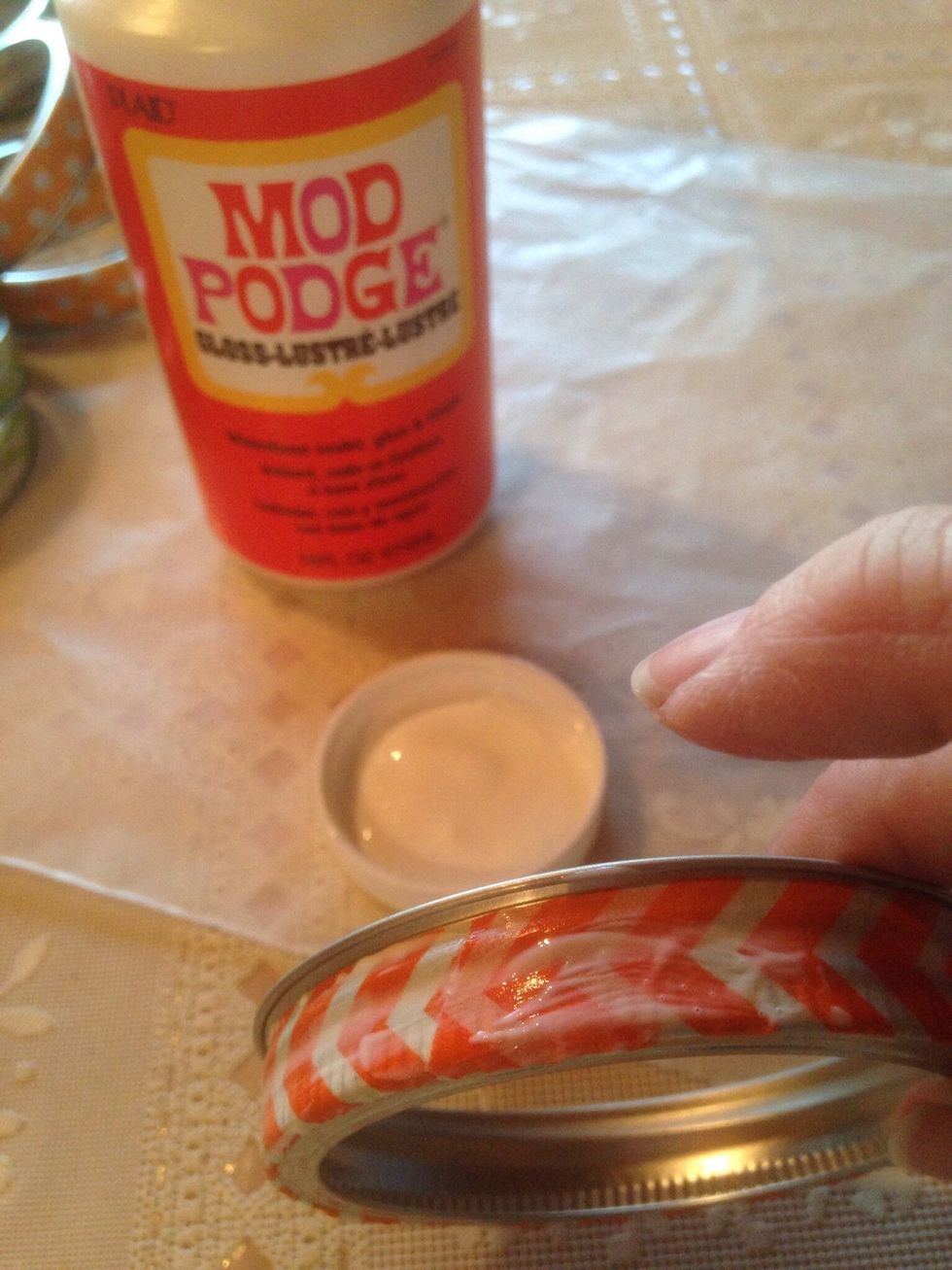 Use Mod Podge to seal edge of tape. I also like to put a light layer over entire strip of tape.