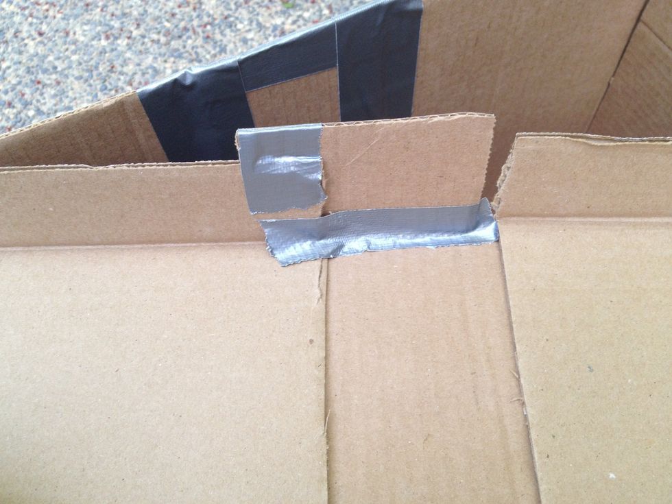 Use more scrap to cover it up and seal with duct tape.