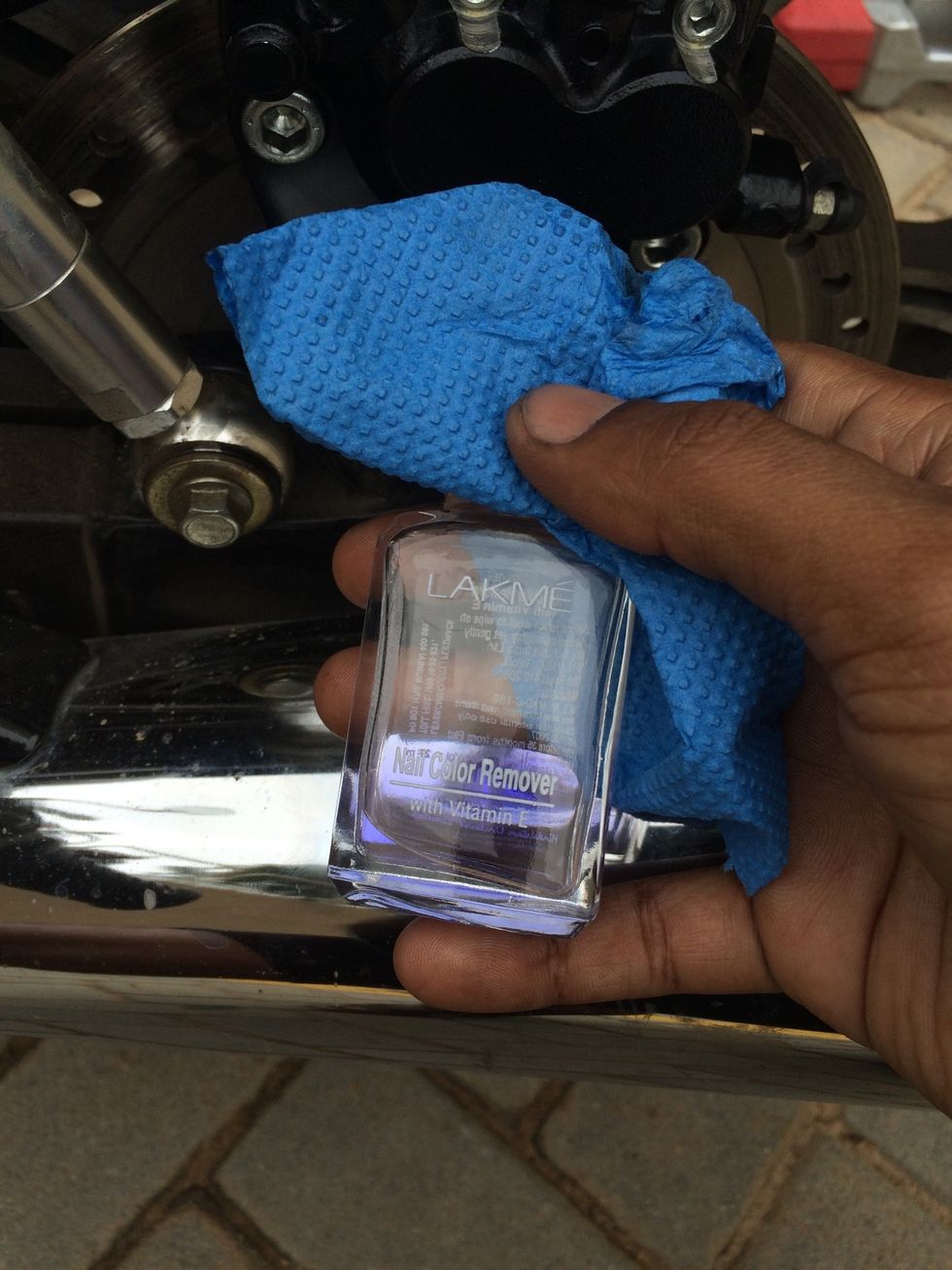 Use nail polish remover and clean off the old torque marking paint