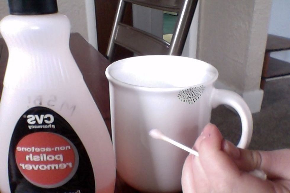 use nail polish remover to quickly wipe away mistakes