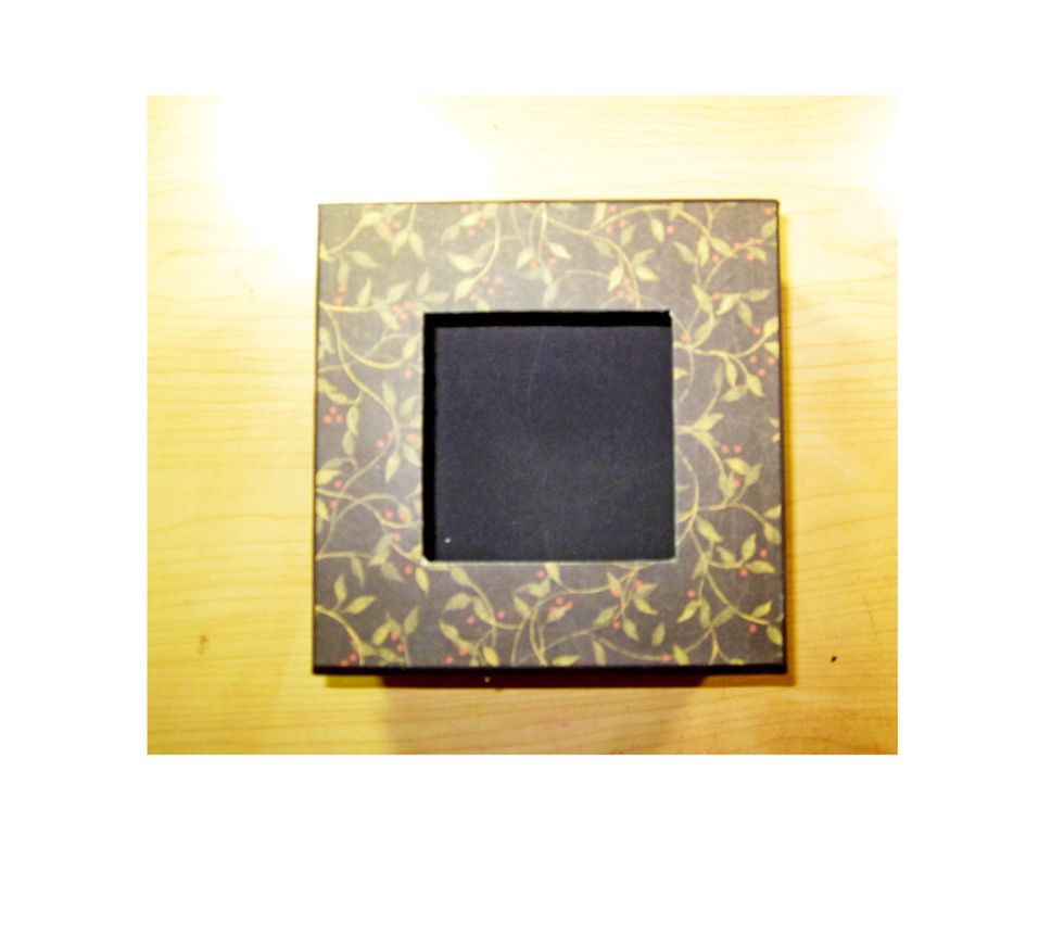 Use one of Graphic 45 5 x 5" boxes as a base and cover the top with designer paper. This paper is from the Botanicalbella Collectors Edition.